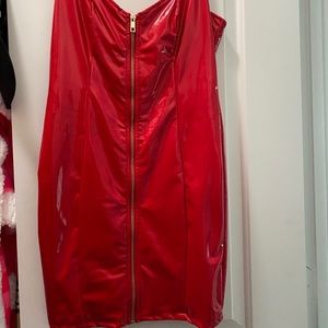 Red Latex Dress
